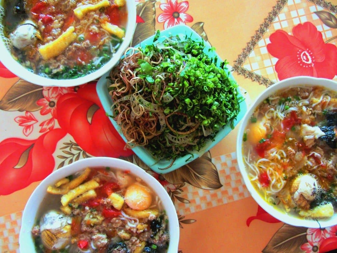 Bún Riêu is full of colour & flavour